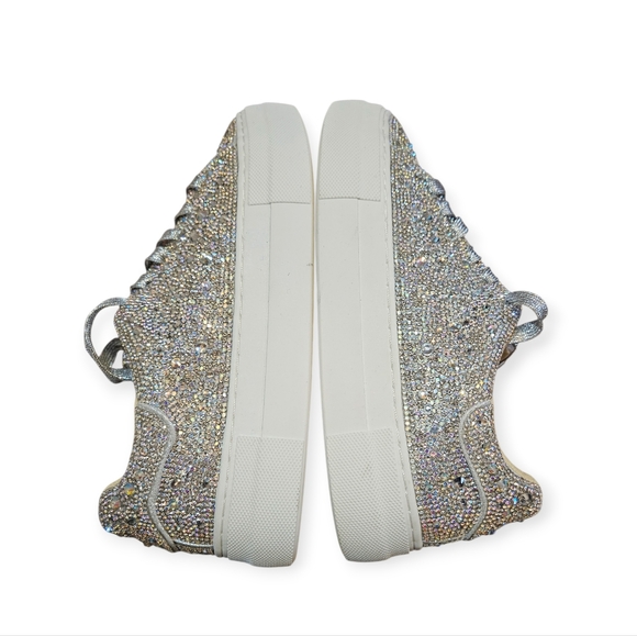 NWOB Betsey Johnson Sidny Rhinestone Sneakers Size 6 - Picture 9 of 11